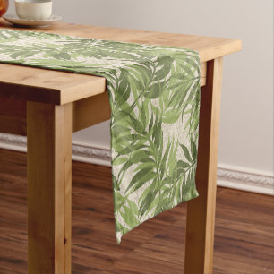 Areca Palms Hawaiian Tropical Vintage Short Table Runner