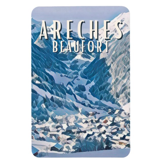 Areches Beaufort Station de ski Magnet (Vertical)