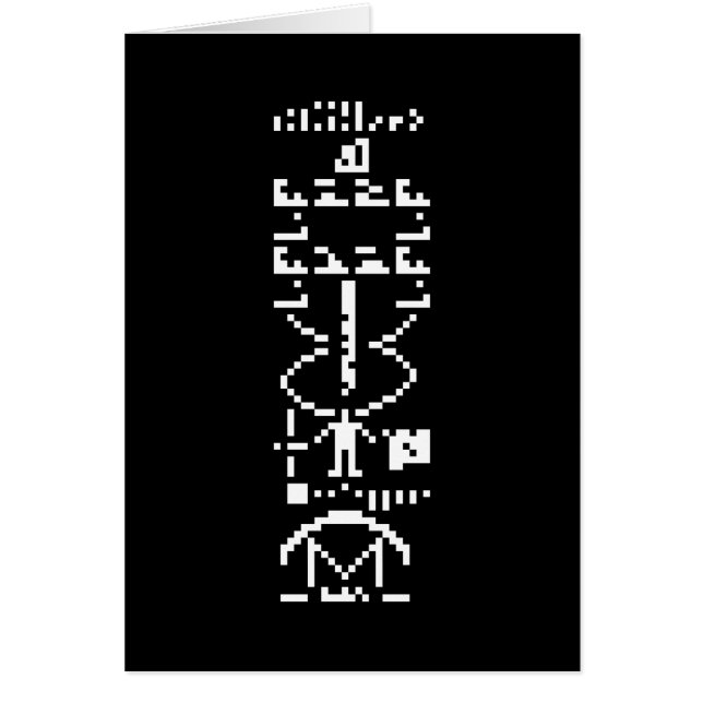 Arecibo Binary Message 1974 (Front)
