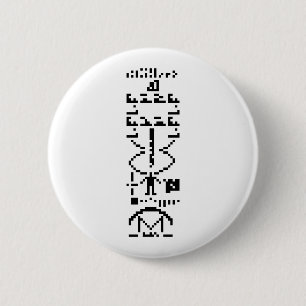 Arecibo Binary Message 1974 6 Cm Round Badge