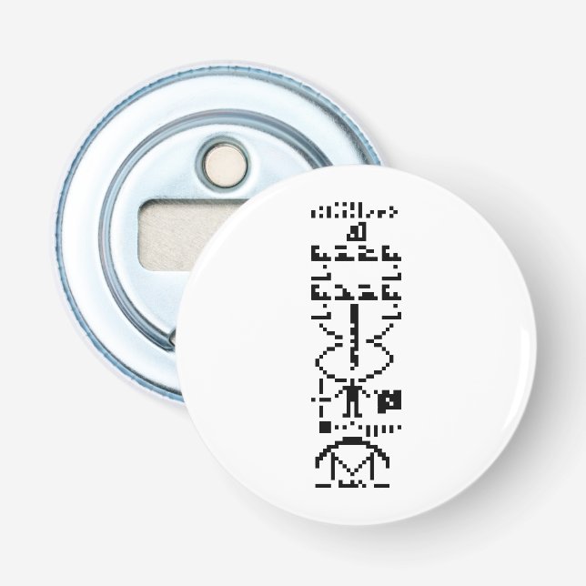 Arecibo Binary Message 1974 Bottle Opener (Front)