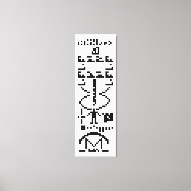 Arecibo Binary Message 1974 Canvas Print (Front)