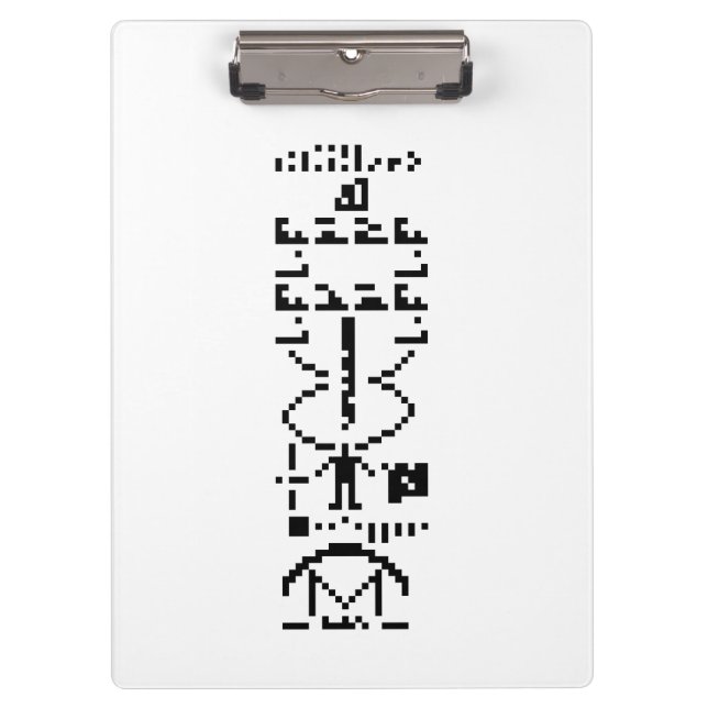 Arecibo Binary Message 1974 Clipboard (Front)