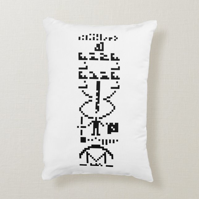 Arecibo Binary Message 1974 Decorative Cushion (Back(Vertical))