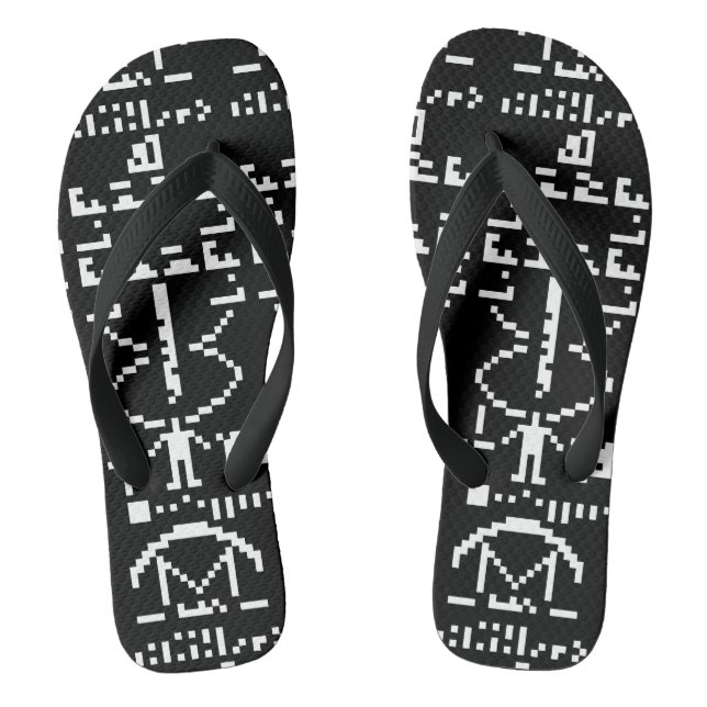 Arecibo Binary Message 1974 Jandals (Footbed)