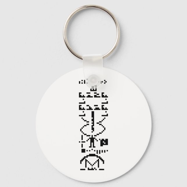 Arecibo Binary Message 1974 Key Ring (Front)