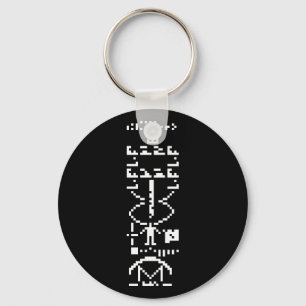 Arecibo Binary Message 1974 Key Ring