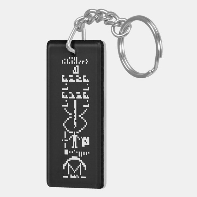 Arecibo Binary Message 1974 Key Ring (Back Right)