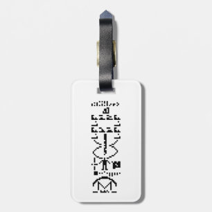 Arecibo Binary Message 1974 Luggage Tag