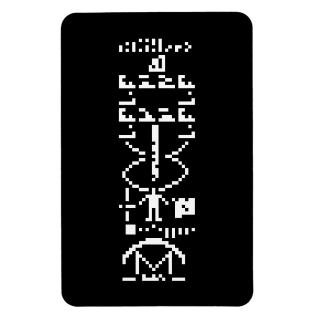 Arecibo Binary Message 1974 Magnet (Vertical)