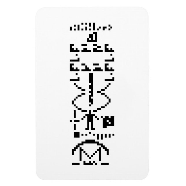 Arecibo Binary Message 1974 Magnet (Vertical)