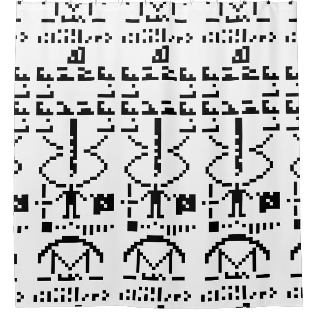 Arecibo Binary Message 1974 Shower Curtain (Front)