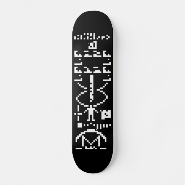 Arecibo Binary Message 1974 Skateboard (Front)