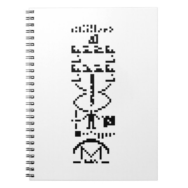 Arecibo Binary Message 1974 Spiral Notebook (Front)