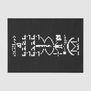 Arecibo Binary Message 1974 Tissue Paper