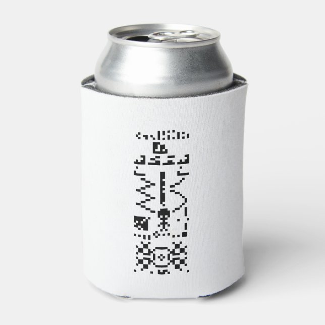 Arecibo Binary Message Reply Can Cooler (Can Front)
