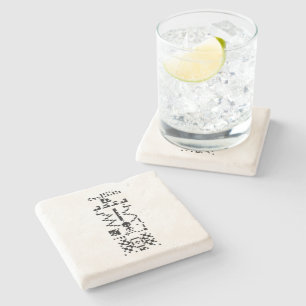 Arecibo Binary Message Reply Stone Coaster