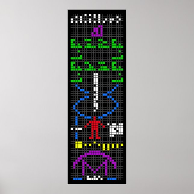 Arecibo message science extraterrestrial alien uni poster (Front)
