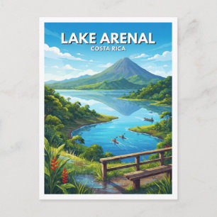 Arenal Volcano and Lake Arenal La Fortuna Travel Postcard