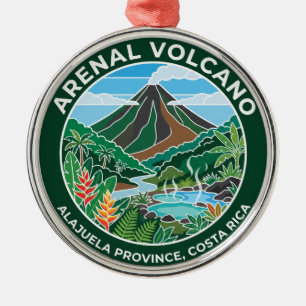 Arenal Volcano Costa Rica Metal Tree Decoration