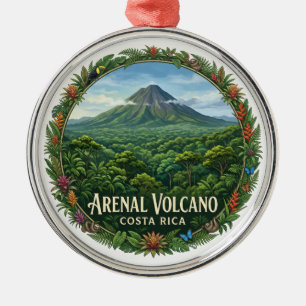 Arenal Volcano La Fortuna Costa Rica Metal Tree Decoration