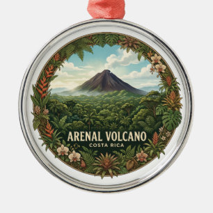 Arenal Volcano La Fortuna Costa Rica Metal Tree Decoration