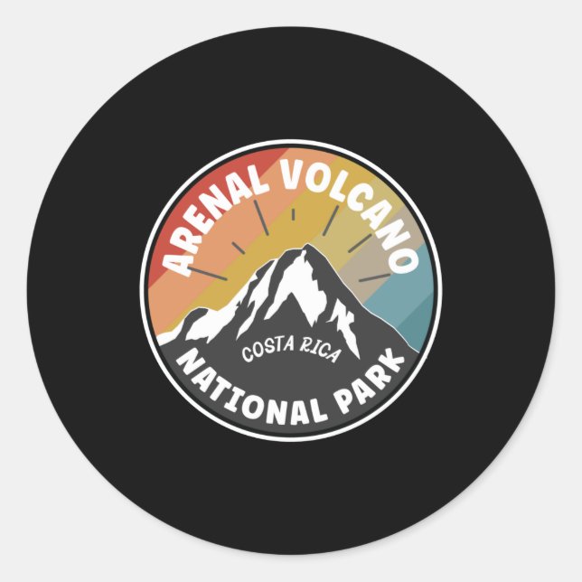 Arenal Volcano National Park Costa Rica Classic Round Sticker (Front)