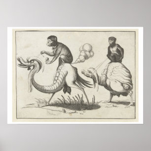 Arent van Bolten's "Monsters Ridden by Apes" Poster