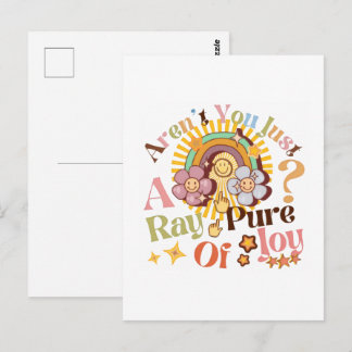 Aren't You Just A Ray Of Pure Joy Retro Saying Postcard