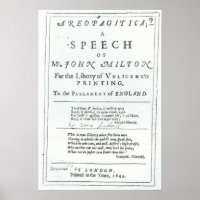 Areopagitica'  a speech of John Milton