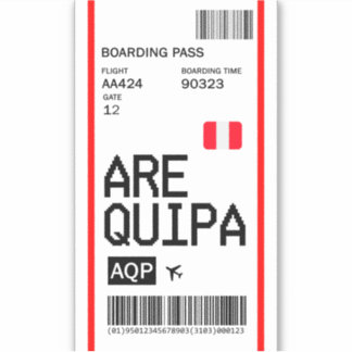 Arequipa Peru Boarding Pass Airline Ticket