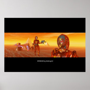 ARES CYBORG,DESERT HYPERION,SCIENCE FICTION Scifi Poster