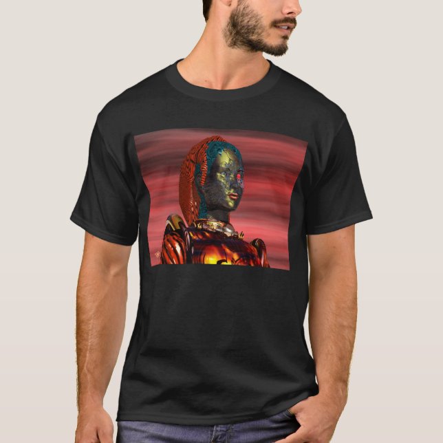 ARES /CYBORG PORTRAIT IN SUNSET T-Shirt (Front)