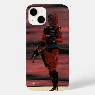 ARES CYBORG,RED SUNSET Science Fiction,Sci-Fi Case-Mate iPhone 14 Case