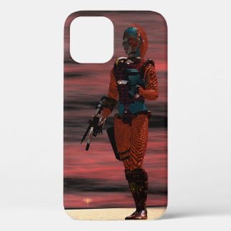 ARES CYBORG,RED SUNSET Science Fiction,Sci-Fi iPhone 12 Case