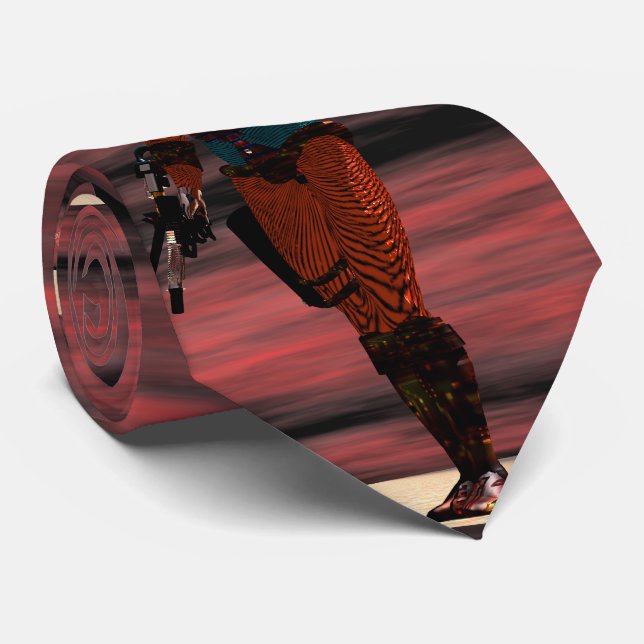 ARES CYBORG,RED SUNSET Science Fiction,Sci-Fi Tie (Rolled)