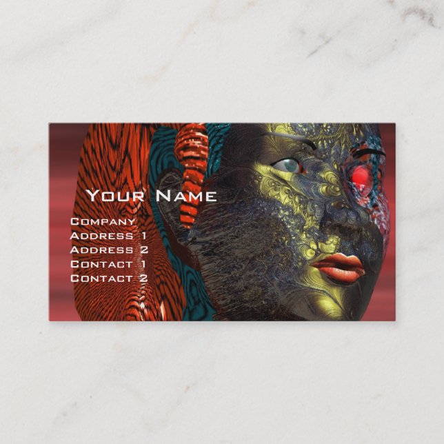 ARES CYBORG  , Red Yellow Business Card (Front)