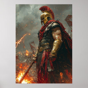 Ares, God of War - Bringer of Battle and Fury Poster