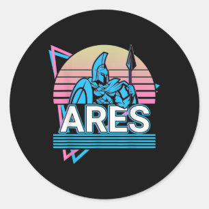 Ares Greek God War  Classic Round Sticker