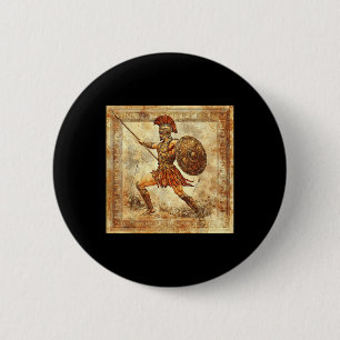 Ares Greek Warrior God Ancient Greece Mythology 6 Cm Round Badge