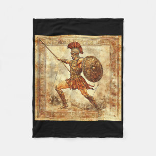 Ares Greek Warrior God Ancient Greece Mythology Fleece Blanket