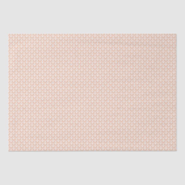 Ares (Peach Fuzz) – Symmetric Seashell Pattern Tissue Paper (Front)