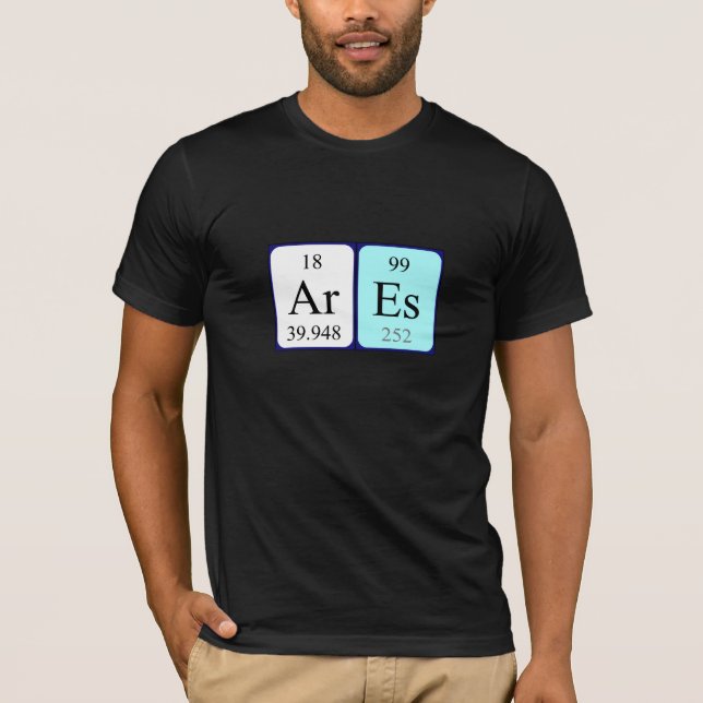 Ares periodic table name shirt (Front)
