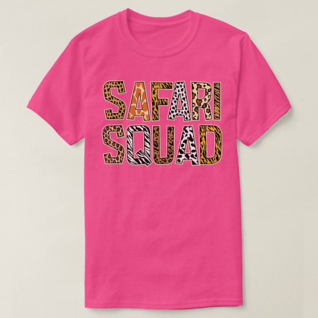 Arfica Safari Squad Zoo African Wildlife Summer Va T-Shirt (Design Front)