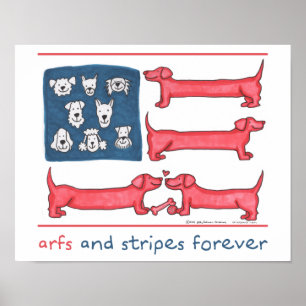 Arfs & Stripes Forever Poster