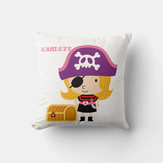 ARG Girl Pirate Pillow- Reversible Cushion (Front)