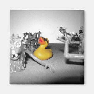 'Arg! Monsters!' Rubber Duck Magnet