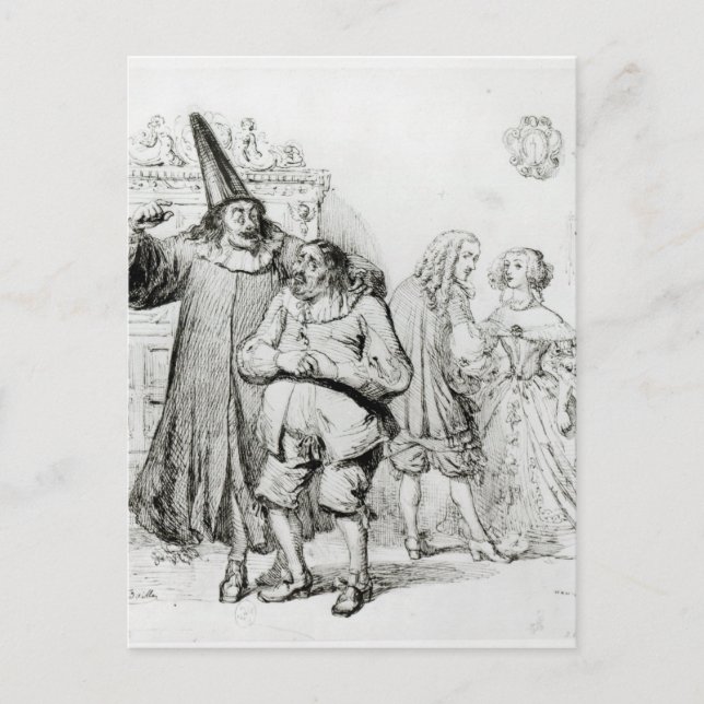 Argan and Monsieur Purgon Postcard (Front)