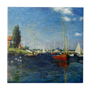 Argenteuil, fine art painting by Claude Monet Tile