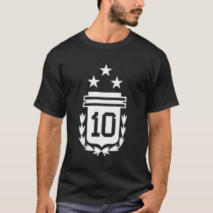 Argentina 3 Stars Argentinian Flag Three Stars 10 T-Shirt